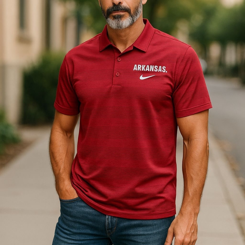 Nike Men's Arkansas Crimson Polo Shirt